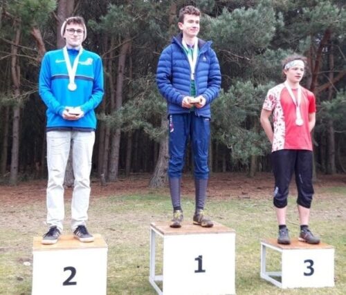 Oliver on the podium