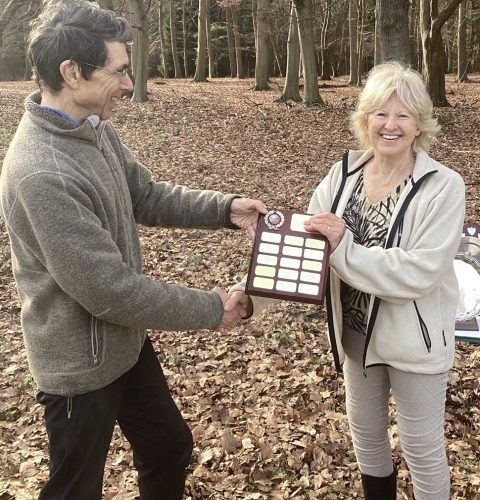 Geraldine receives trophy